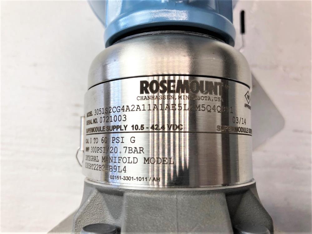 Rosemount 3051S Pressure Transmitter 3051S2CG4A2A11A1AE5L2M5Q4QT1